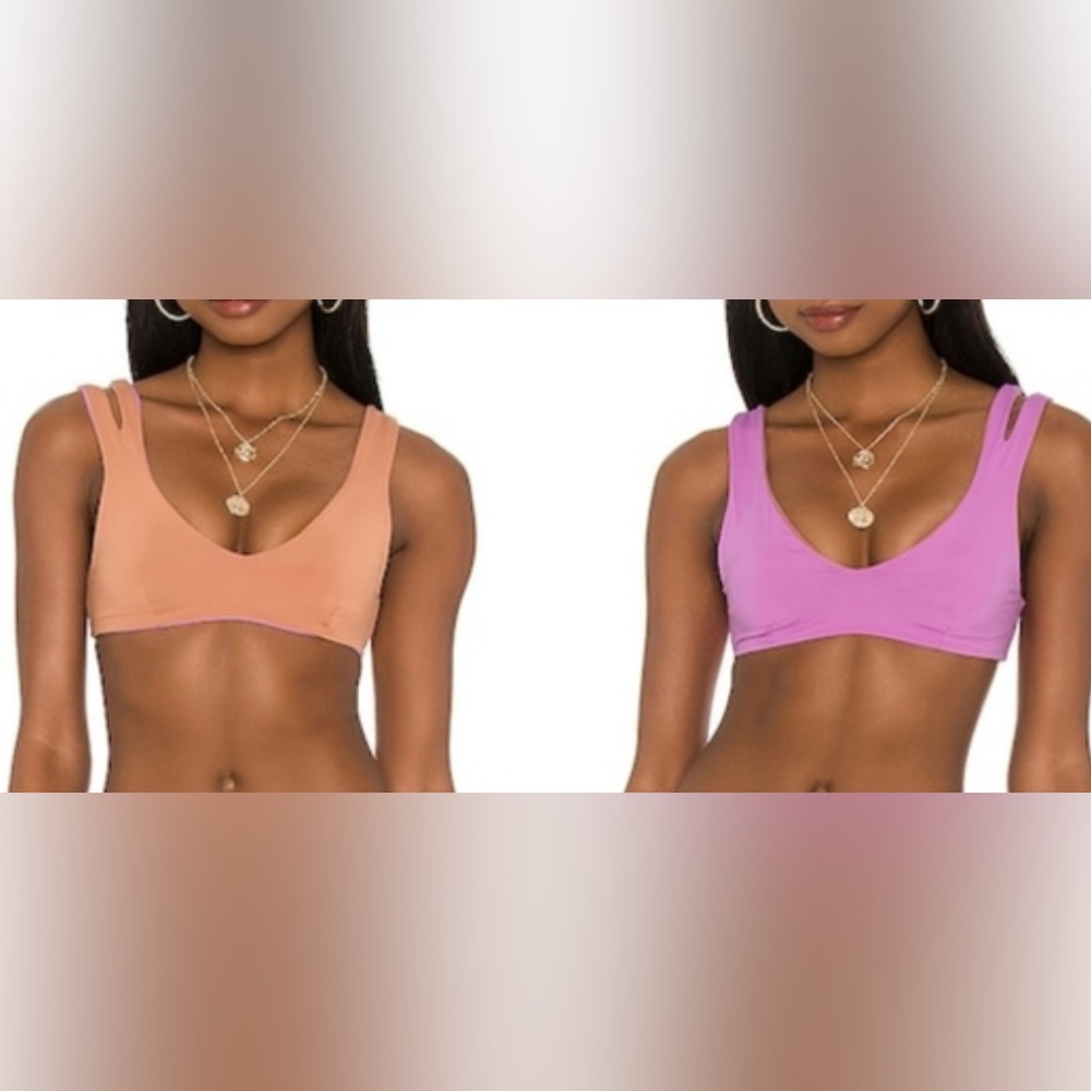 NEW L*Space One Wave Reversible Swim Top Size XL